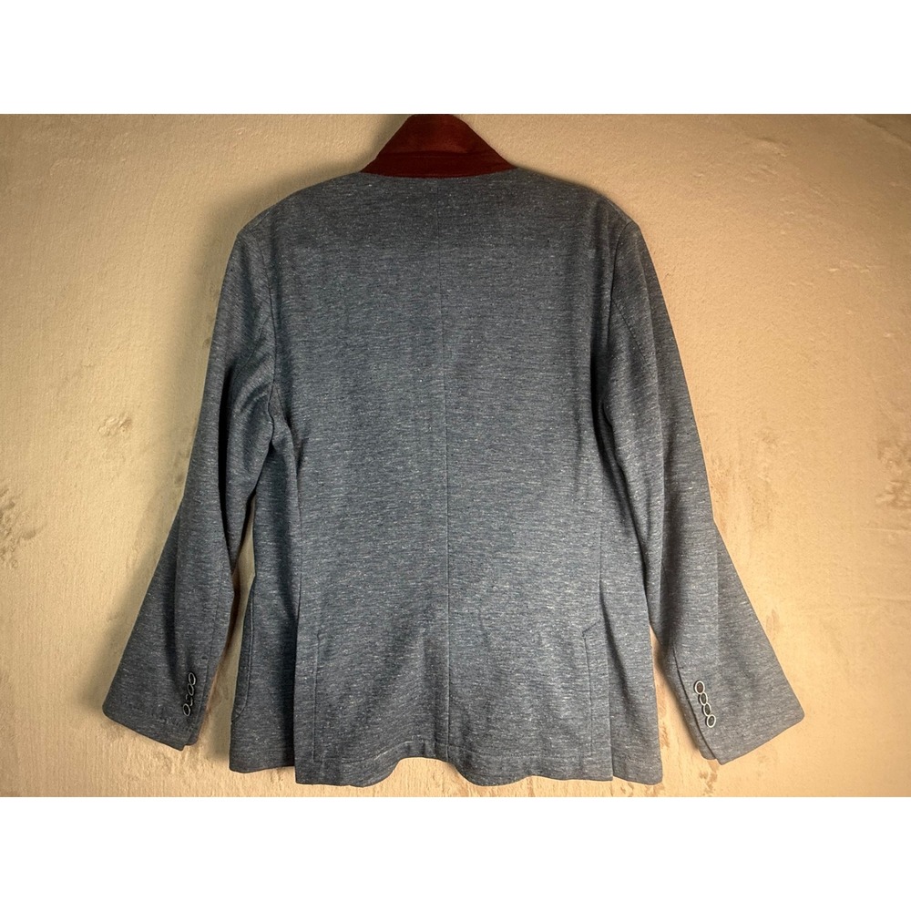 Bugatchi Blazer Mens Medium Blue NWOT Knit Unstructured 40R Sport Coat Jacket - Picture 11 of 13